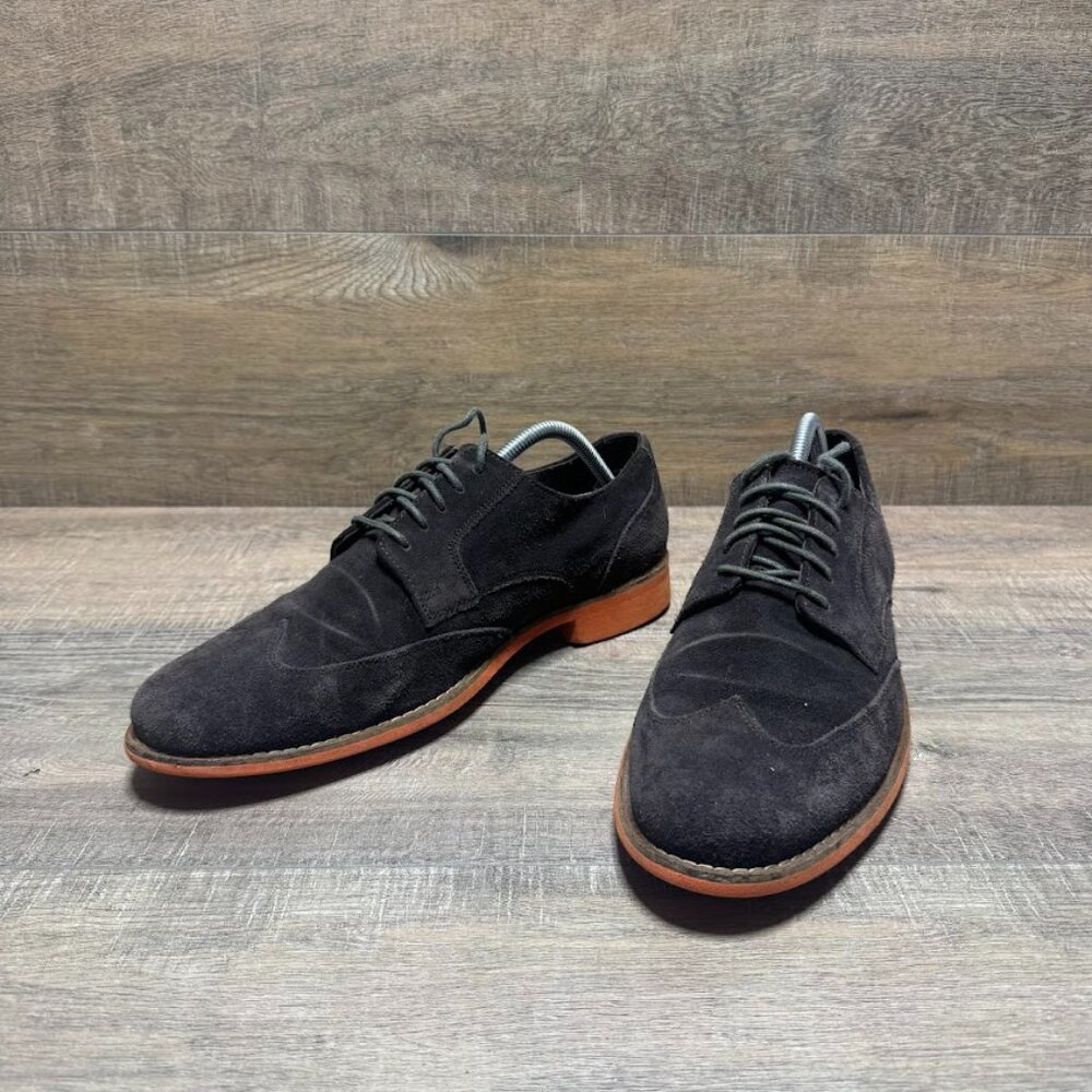 Cole Haan Brown Suede Wingtip Oxford Shoes Men's Size 10